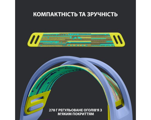 Навушники Logitech G733 Lightspeed Wireless RGB Gaming Headset Lilac (981-000890)