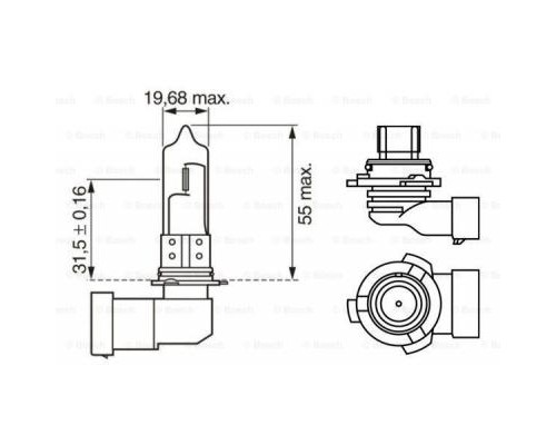 Автолампа Bosch галогенова 51W (1 987 302 153)