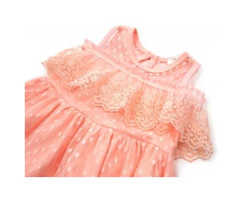 Плаття дитяче Breeze з мереживом (14316-98G-peach)