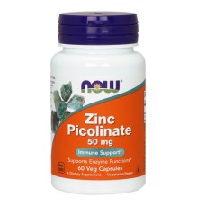 Вітамінно-мінеральний комплекс Now Foods Цинк Пиколинат, Zinc Picolinate, 50 мг, 60 вегетаріанських к (NF1550)