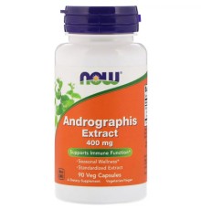 Трави Now Foods Екстракт Андрографіс 400мг, Andrographis Extract, 90 капсул (NOW-04591)