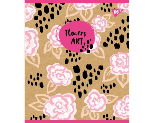 Зошит Yes А5 Flowers Art Крафт 18 аркушів лінія 5 дизайнів (765090)