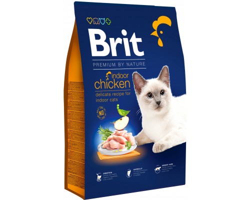 Сухий корм для кішок Brit Premium by Nature Cat Indoor 8 кг (8595602553228)