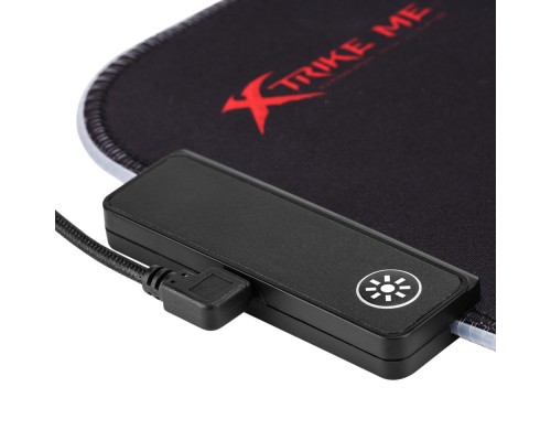 Килимок для мишки Xtrike ME MP-602 RGB lighting Black/Red (MP-602)