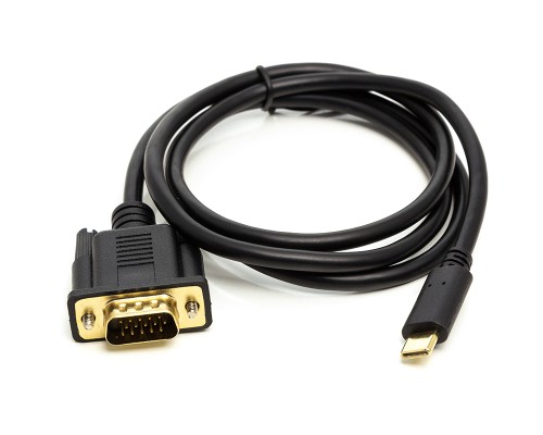 Перехідник USB Type-C 3.1 (M) to VGA (M) 1.0m PowerPlant (CA912117) Перехідник USB Type-C 3.1 (M) to VGA (M) 1.0m PowerPlant (CA912117)