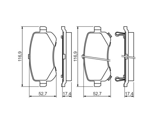 Гальмівні колодки Bosch 0 986 494 496