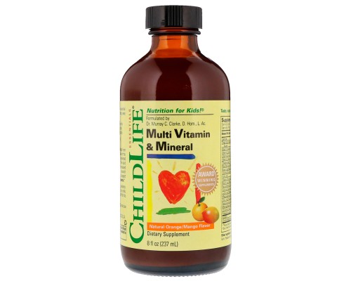 Мультивітамін ChildLife Рідкі Мультивітаміни для Дітей, Смак Апельсин-Манго, M (CDL-10300)