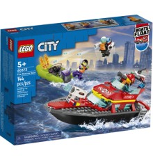 Конструктор LEGO City Човен пожежної бригади 144 деталі (60373)