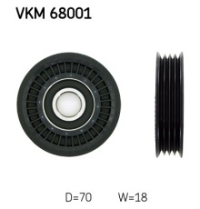Ролик натягувача ременя SKF VKM 68001