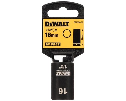 Головка торцева DeWALT IMPACT ударна коротка, 1/2 х 16 мм (DT7534)