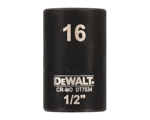 Головка торцева DeWALT IMPACT ударна коротка, 1/2 х 16 мм (DT7534)