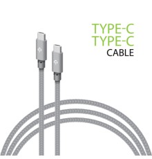 Дата кабель USB-C to USB-C 1.0m CBGNYTT1 60W Grey Intaleo (1283126559501)