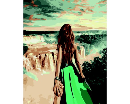 Картина по номерам ZiBi Біля водоспаду 40*50 см ART Line (ZB.64202)