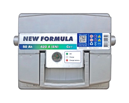Акумулятор автомобільний NEW FORMULA 50Ah Ев (-/+) 420EN (5502204209) Акумулятор автомобільний NEW FORMULA 50Ah Ев (-/+) 420EN (5502204209)