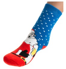 Шкарпетки дитячі BNM махрові зі Святим Миколаєм (M1C0101-2143-7-blue)