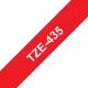 Стрічка для принтера етикеток UKRMARK B-T435P, ламінована, 12мм х 8м, white on red, аналог TZe435 (900784)