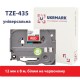 Стрічка для принтера етикеток UKRMARK B-T435P, ламінована, 12мм х 8м, white on red, аналог TZe435 (900784)
