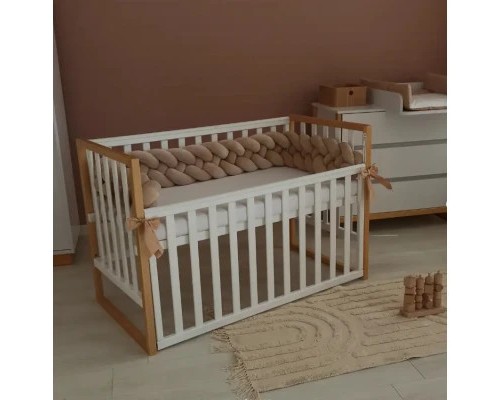 Ліжечко Angelo Люкс-12 біло-мокко (12018)