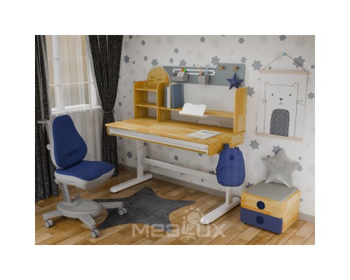 Парта з кріслом Mealux Timberdesk L (парта+кресло+тумба) (BD-690 L+ box BD 920-2 BL+Y-110 DBG)