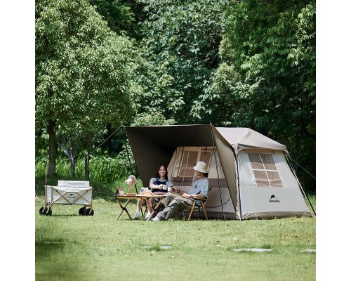 Намет Naturehike з навісом Village CNK2300ZP022 коричневий великий (6976023920189)