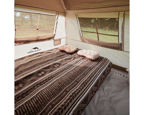 Намет Naturehike з навісом Village CNK2300ZP022 коричневий великий (6976023920189)