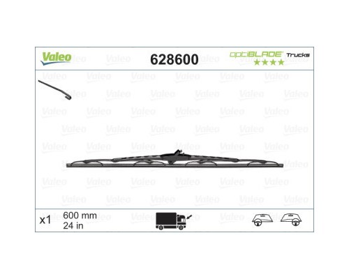 Щітка склоочисника Valeo 628600