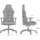 Крісло ігрове Anda Seat Luna Fabric Size L Grey (AD18-44-G-F)