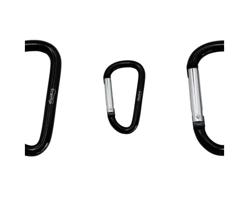 Карабін туристичний Tramp Набір 10 шт без муфти 7 cм Black (UTRA-301-black)