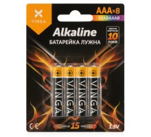 Батарейка AAA LR03 Alkaline 8pcs Blister Vinga (VJABAAA8) 