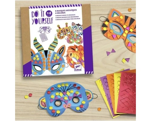 Набір для творчості Djeco Набір масок з мозаїкою Зроби сам Тварини (DJ07900)