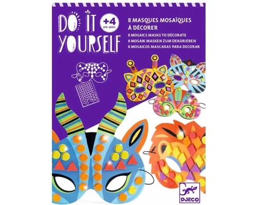 Набір для творчості Djeco Набір масок з мозаїкою Зроби сам Тварини (DJ07900)