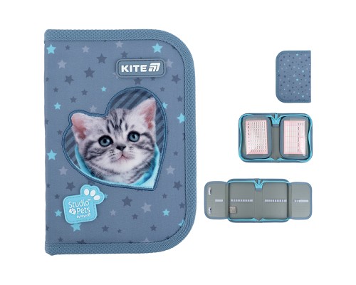 Пенал Kite 622-3 Studio Pets, 1 відділення, 2 відвороти (SP25-622-3)