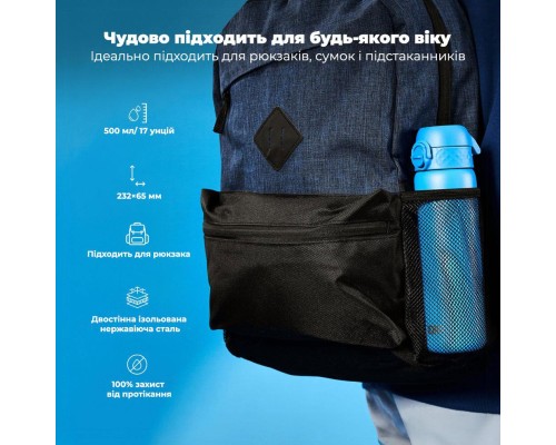 Пляшка для води ION8 OneTouch Vacuum Insulated 500 мл Blue (I8TS500BLU)