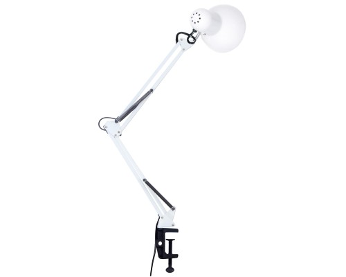 Настільна лампа Євросвітло Ridy-027 E27 зі струбциною біла