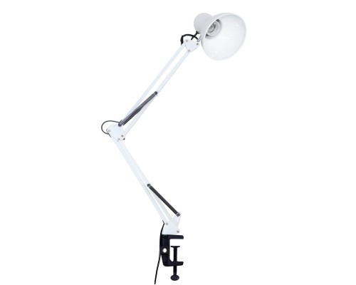 Настільна лампа Євросвітло Ridy-027 E27 зі струбциною біла