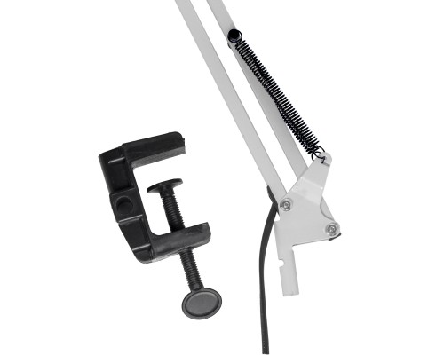 Настільна лампа Євросвітло Ridy-027 E27 зі струбциною біла