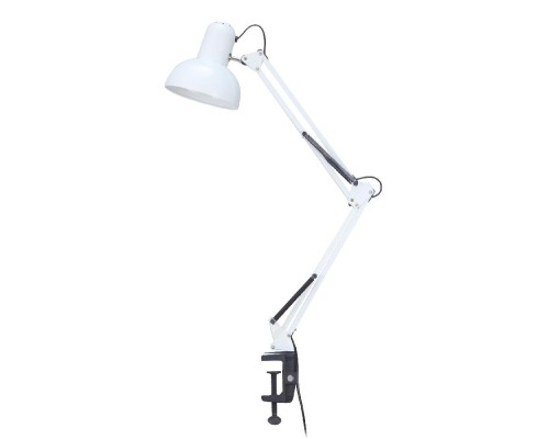 Настільна лампа Євросвітло Ridy-027 E27 зі струбциною біла