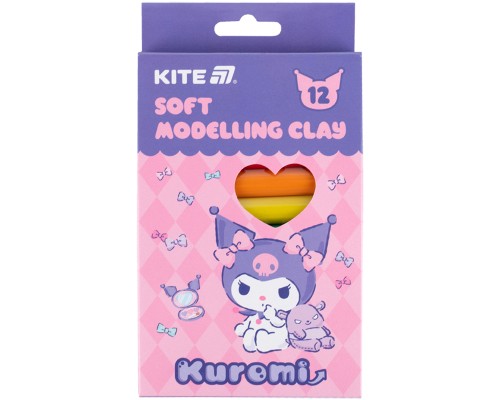 Пластилін Kite Kuromi восковий, 12 кольорів, 200 г (HK24-086)
