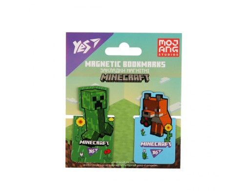 Закладки для книг Yes магнітні Minecraft.Spring, висікання, 2 шт (708445)