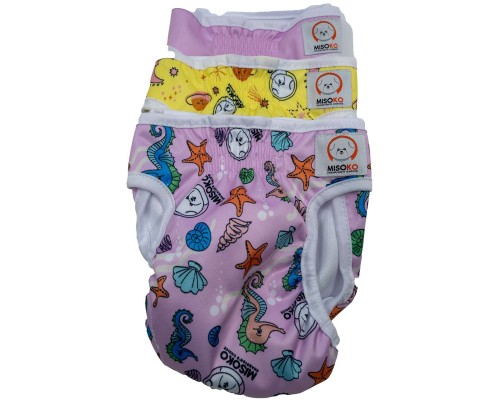 Підгузки для тварин MISOKO&CO багаторазові для собак-сук, S 3 шт. Фантазія (HAINMSK63959RIN)