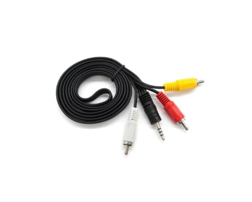 Кабель мультимедійний 3.5mm M to 3xRCA M 1.5m black Voltronic (YT-3.5(M)/3хRCA(M)-1.8Cu)