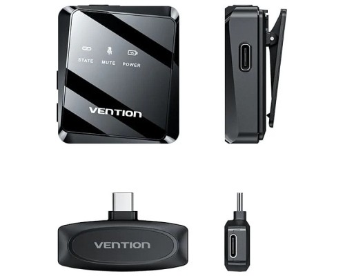 Мікрофон Vention USB-C 2-Pack Wireless Lavalier Black (NCBB0)