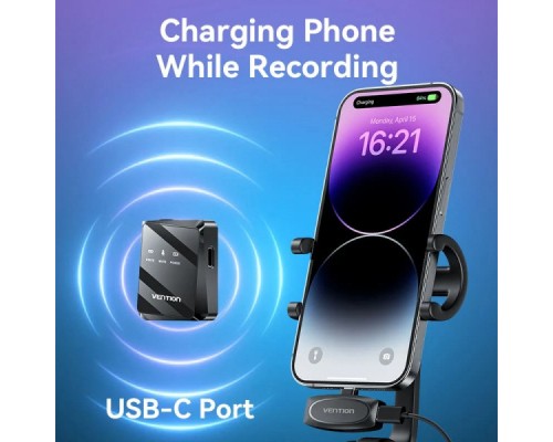 Мікрофон Vention USB-C 2-Pack Wireless Lavalier Black (NCBB0)