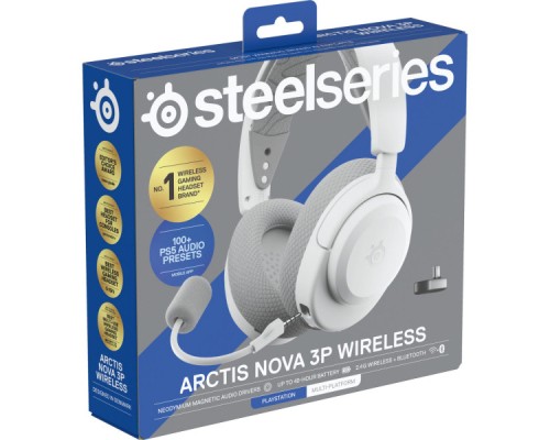 Навушники SteelSeries Arctis Nova 3P Wireless MultiPlatform White (61687)