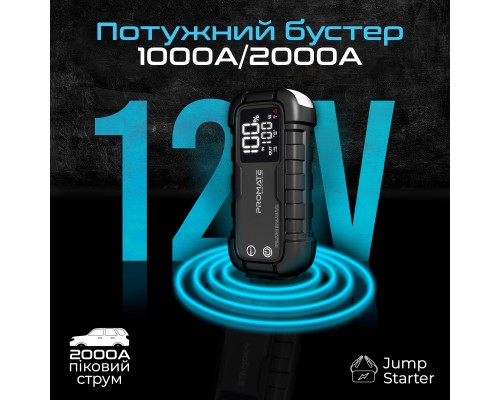 Пуско зарядний пристрій Promate 20000mAh PD/45W, QC3.0, 2000A, Flashlight (sparktank-20)