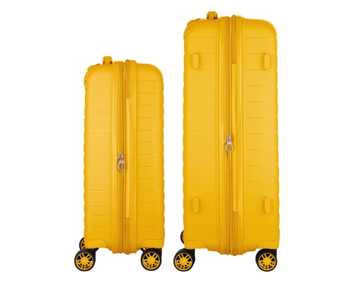 Набір валіз 2E Aero (M+S), бурштиново-жовті (2E-SPP-AERO-SET2-AY)
