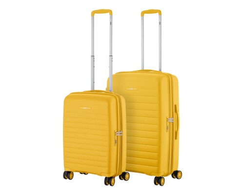 Набір валіз 2E Aero (M+S), бурштиново-жовті (2E-SPP-AERO-SET2-AY)