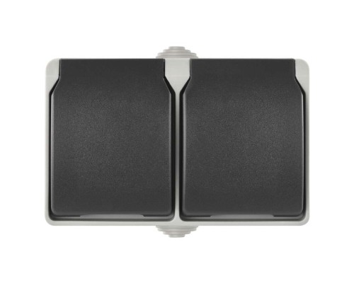 Розетка EMOS 16A 250V IP44 подвійна (A1396.1)