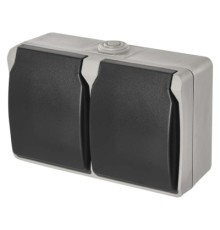 Розетка EMOS 16A 250V IP44 подвійна (A1396.1)