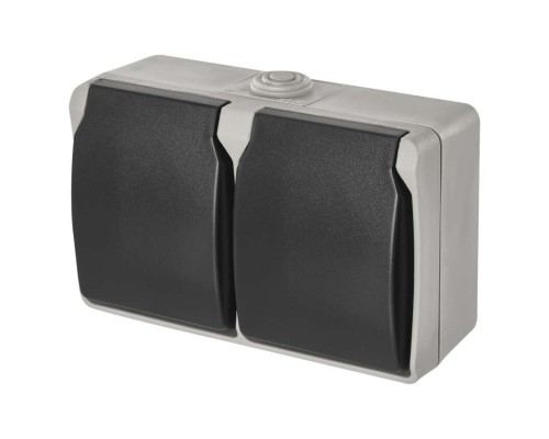 Розетка EMOS 16A 250V IP44 подвійна (A1396.1)